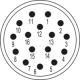  Вставки  сигнальные М 23-16-Полюсный   7.001.9161.03